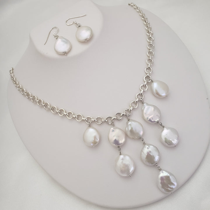 14mm Coin Pearl Necklace