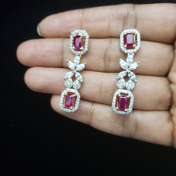 Ruby and CZ necklace