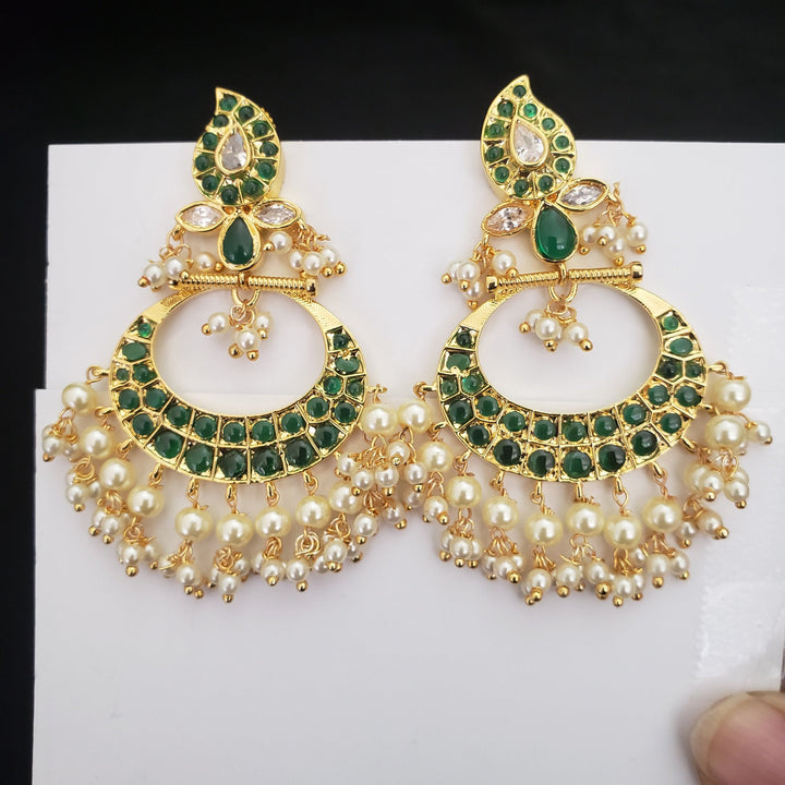 CZ Chandbali earrings