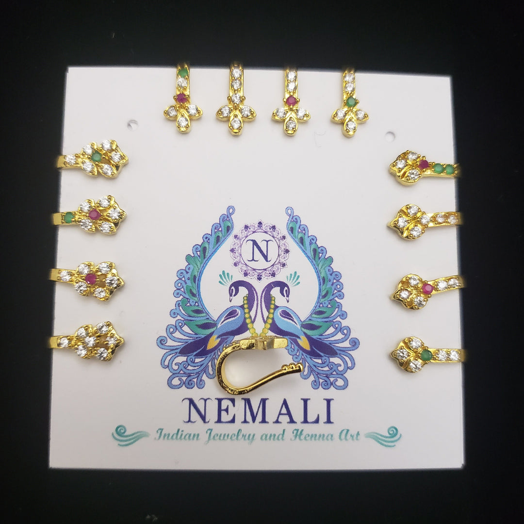 3 or 6 Nose Ring Set