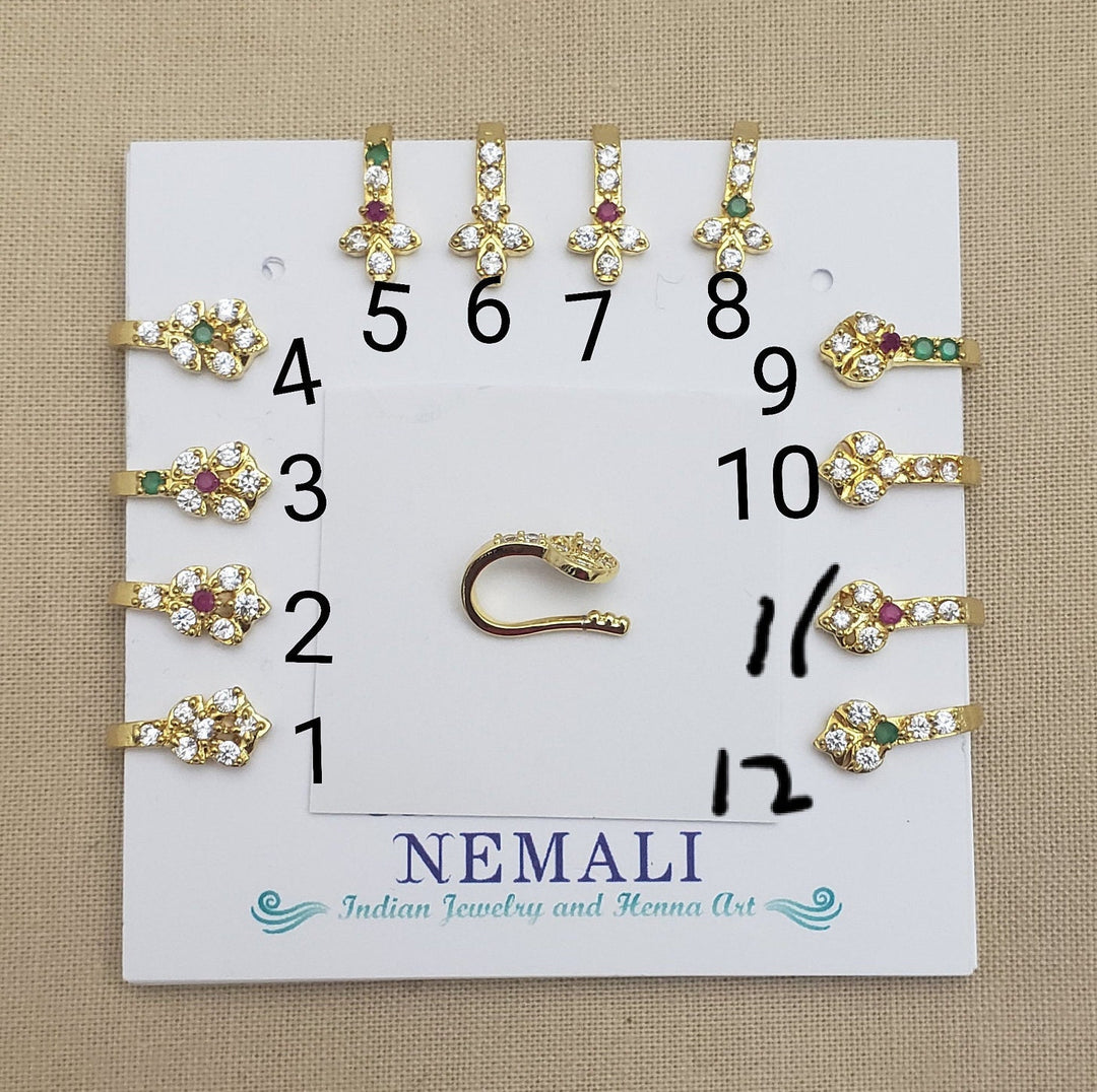 3 or 6 Nose Ring Set
