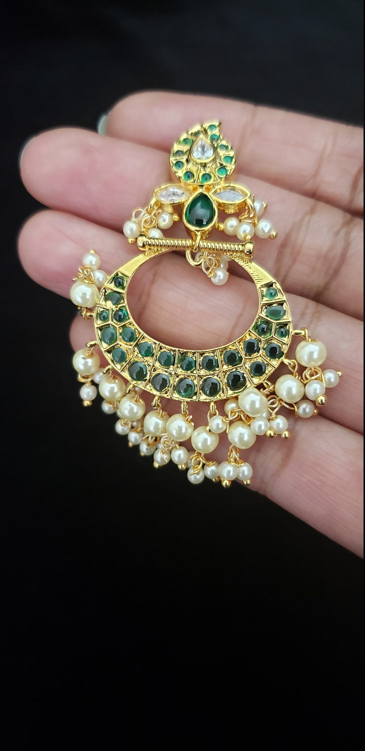 CZ Chandbali earrings