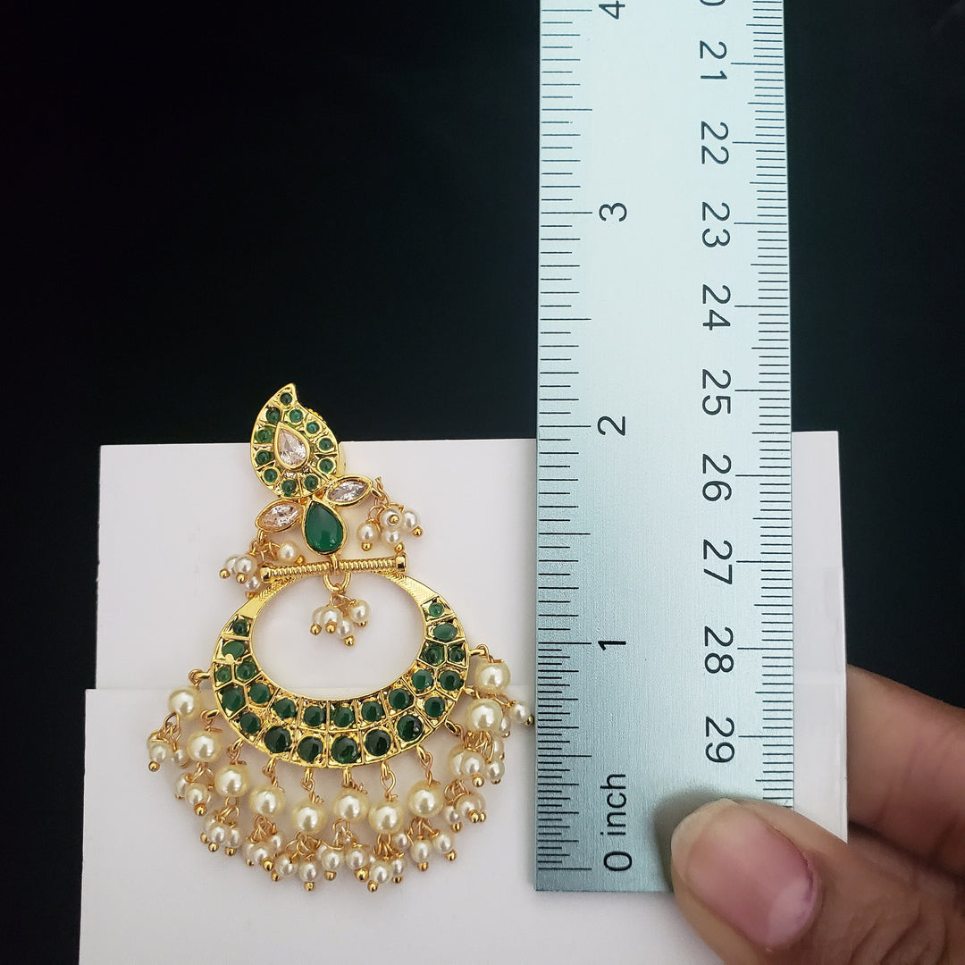CZ Chandbali earrings