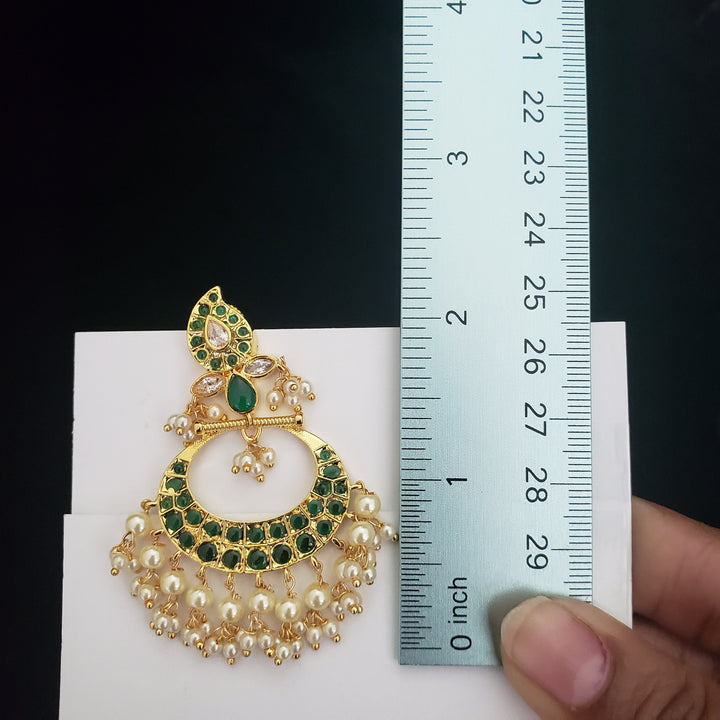 CZ Chandbali earrings