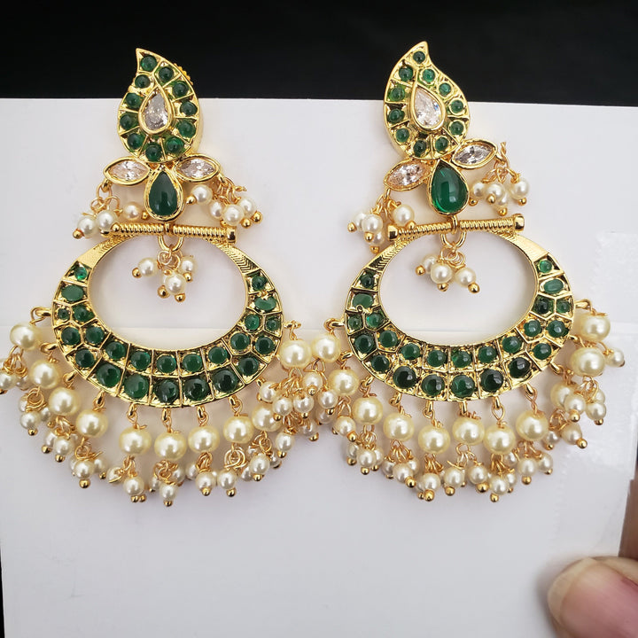 CZ Chandbali earrings