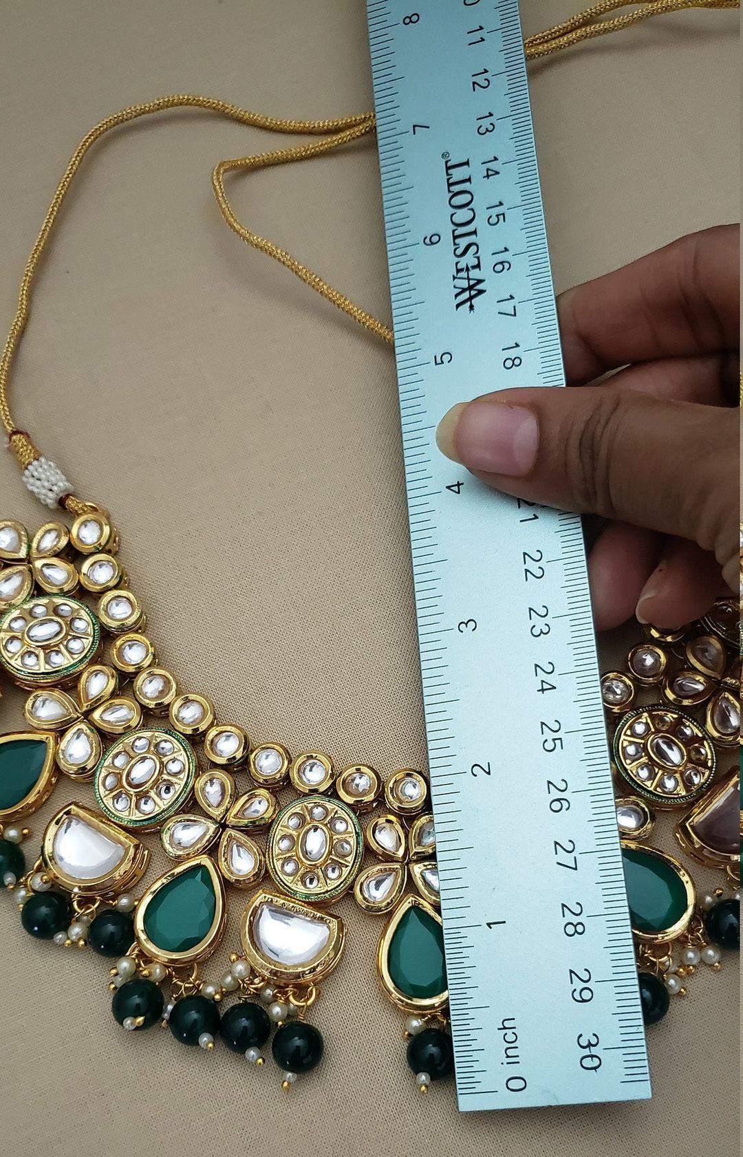 Green Kundan Necklace