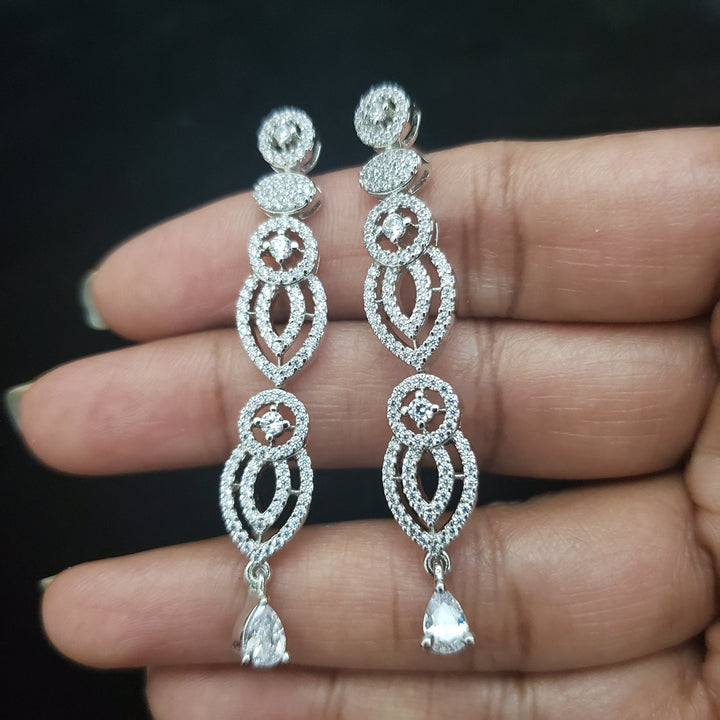 silver cover CZ Necklace