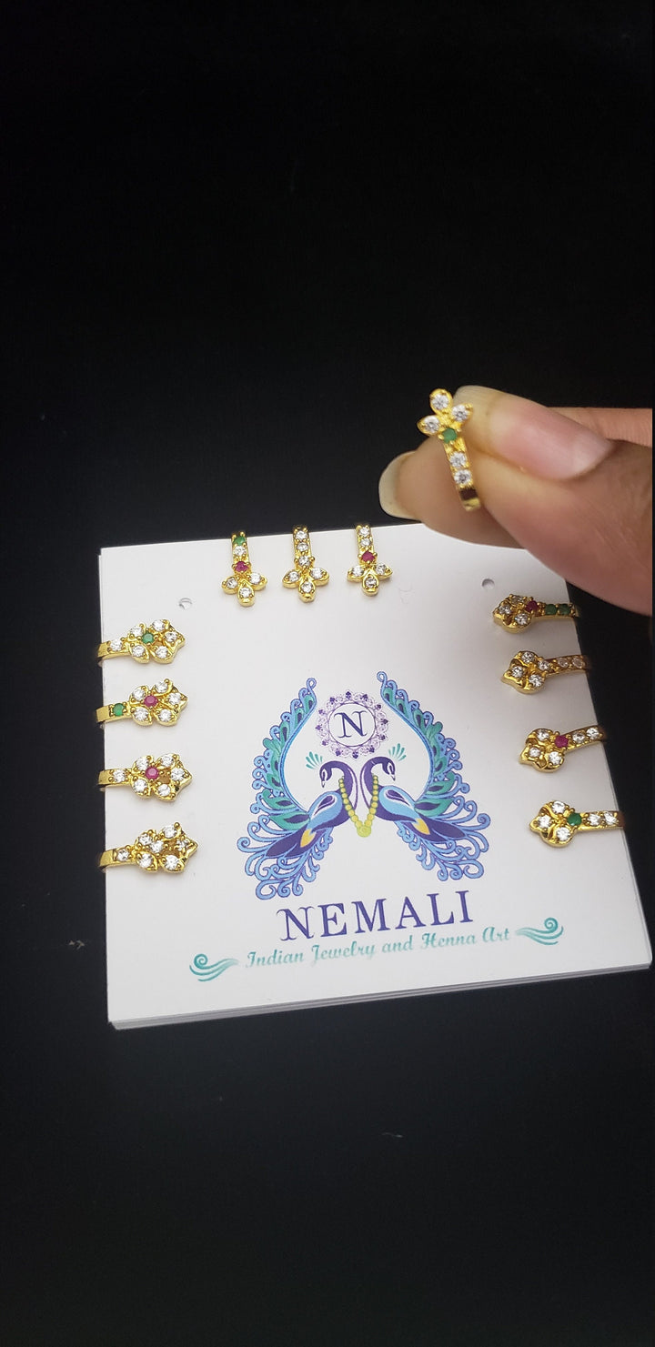 3 or 6 Nose Ring Set