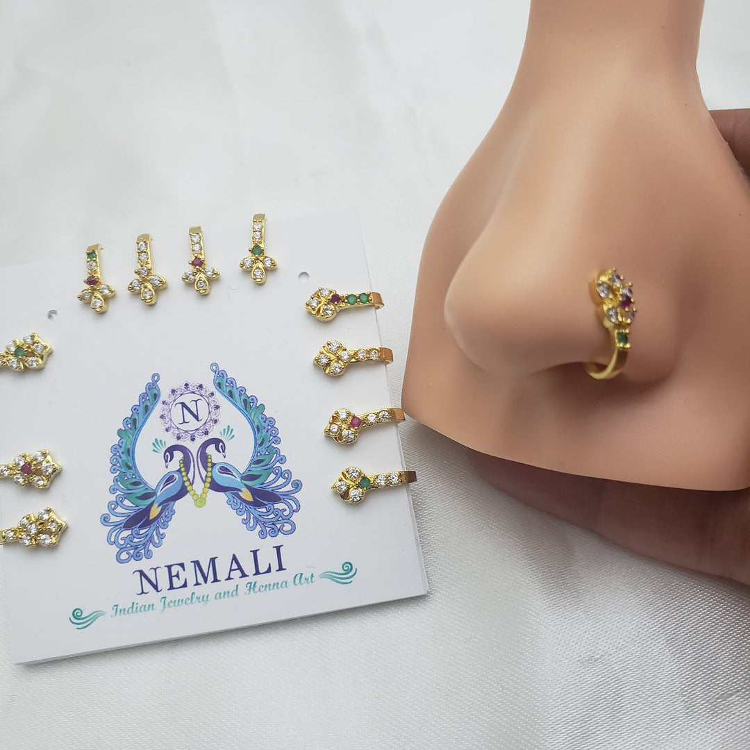 3 or 6 Nose Ring Set