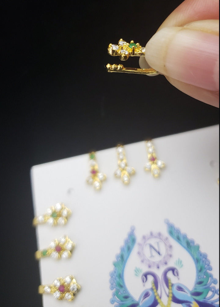 3 or 6 Nose Ring Set