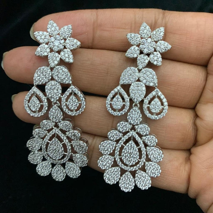 Silver covering CZ  Necklace