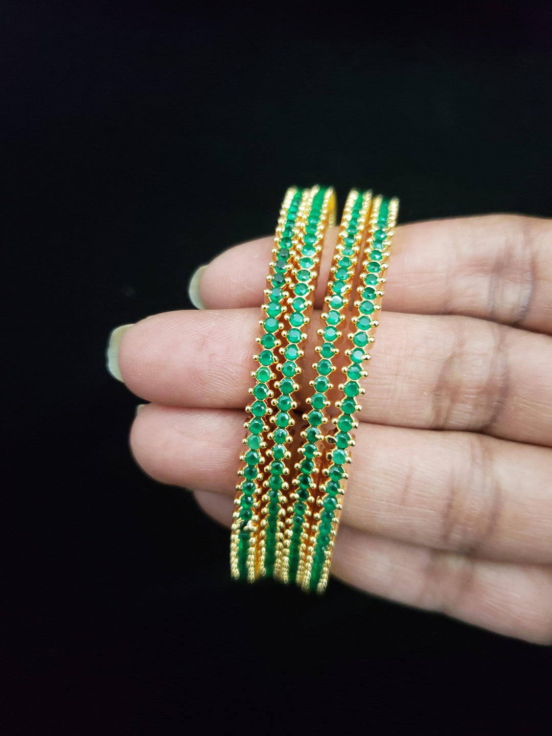 Emerald 4 bangle set