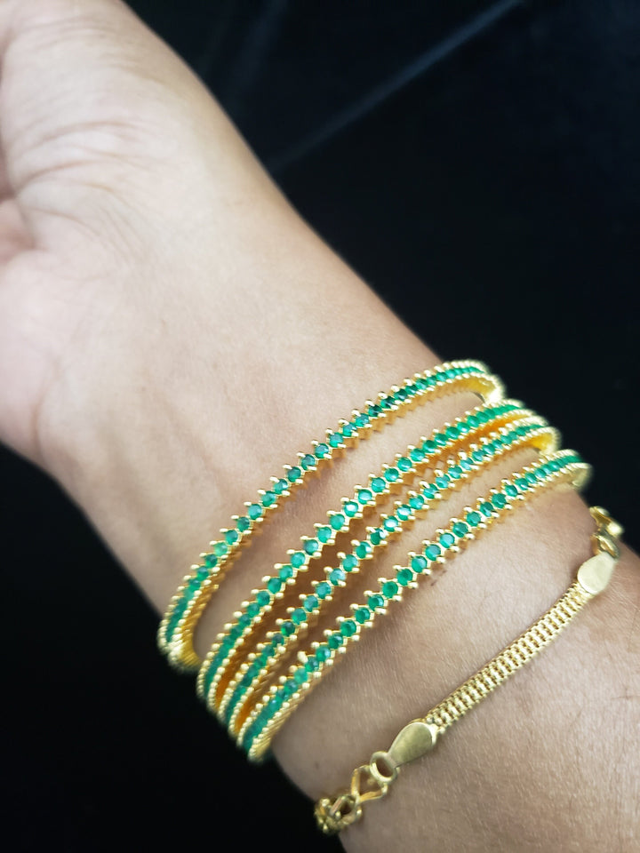 Emerald 4 bangle set