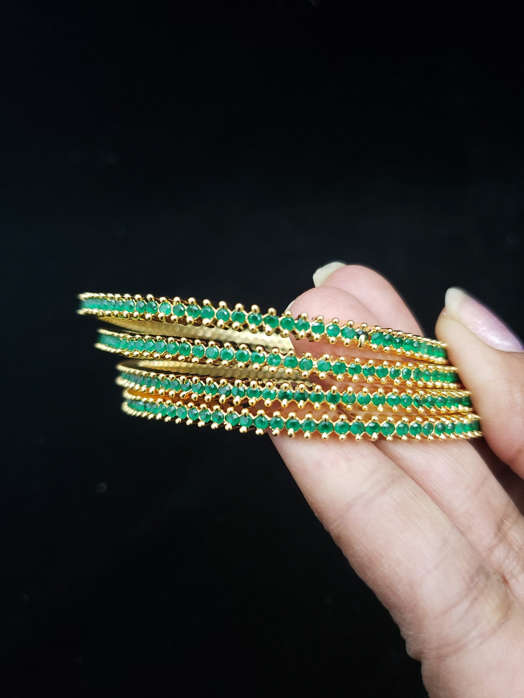 Emerald 4 bangle set