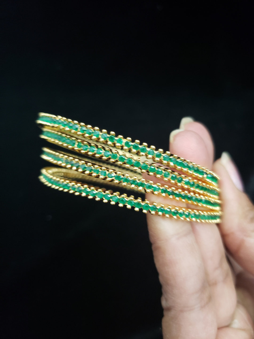 Emerald 4 bangle set