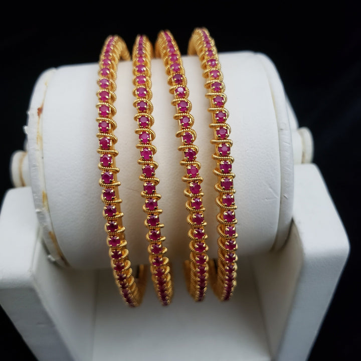 Pink stones bangles