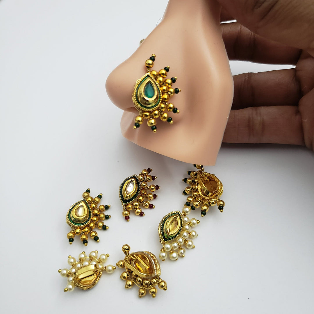 Kundan Nose Ring