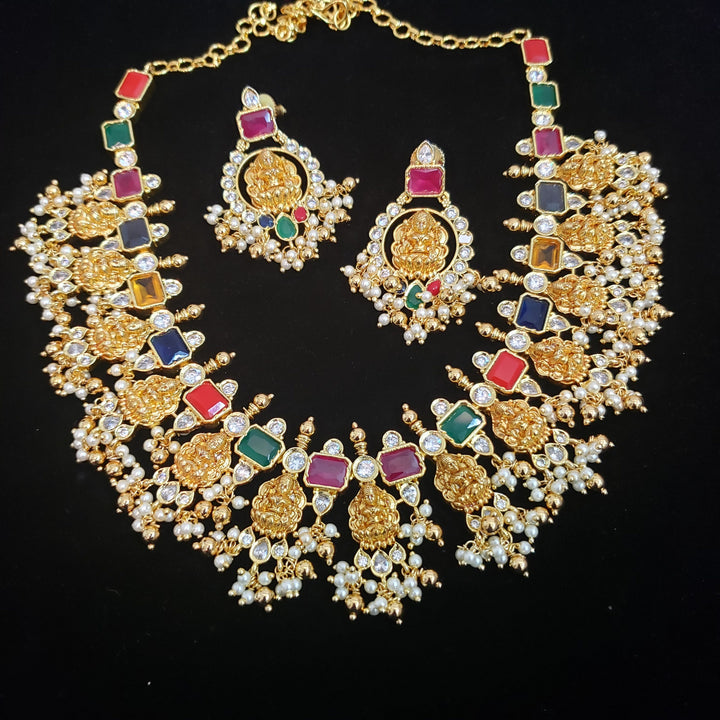 Temple Navaratna Necklace