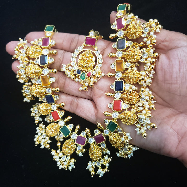 Temple Navaratna Necklace