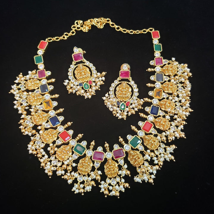 Temple Navaratna Necklace