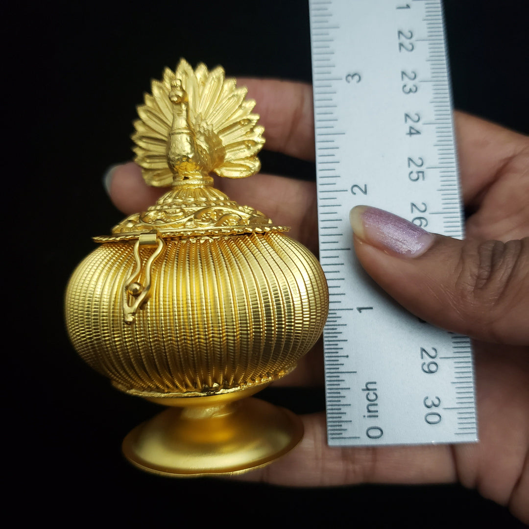 Peacock Kumkum Box