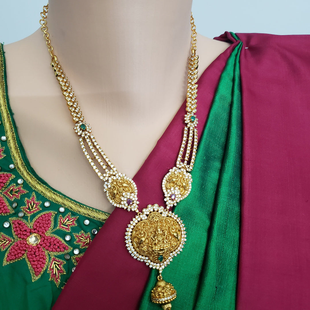 Lakshmi devi CZ necklace