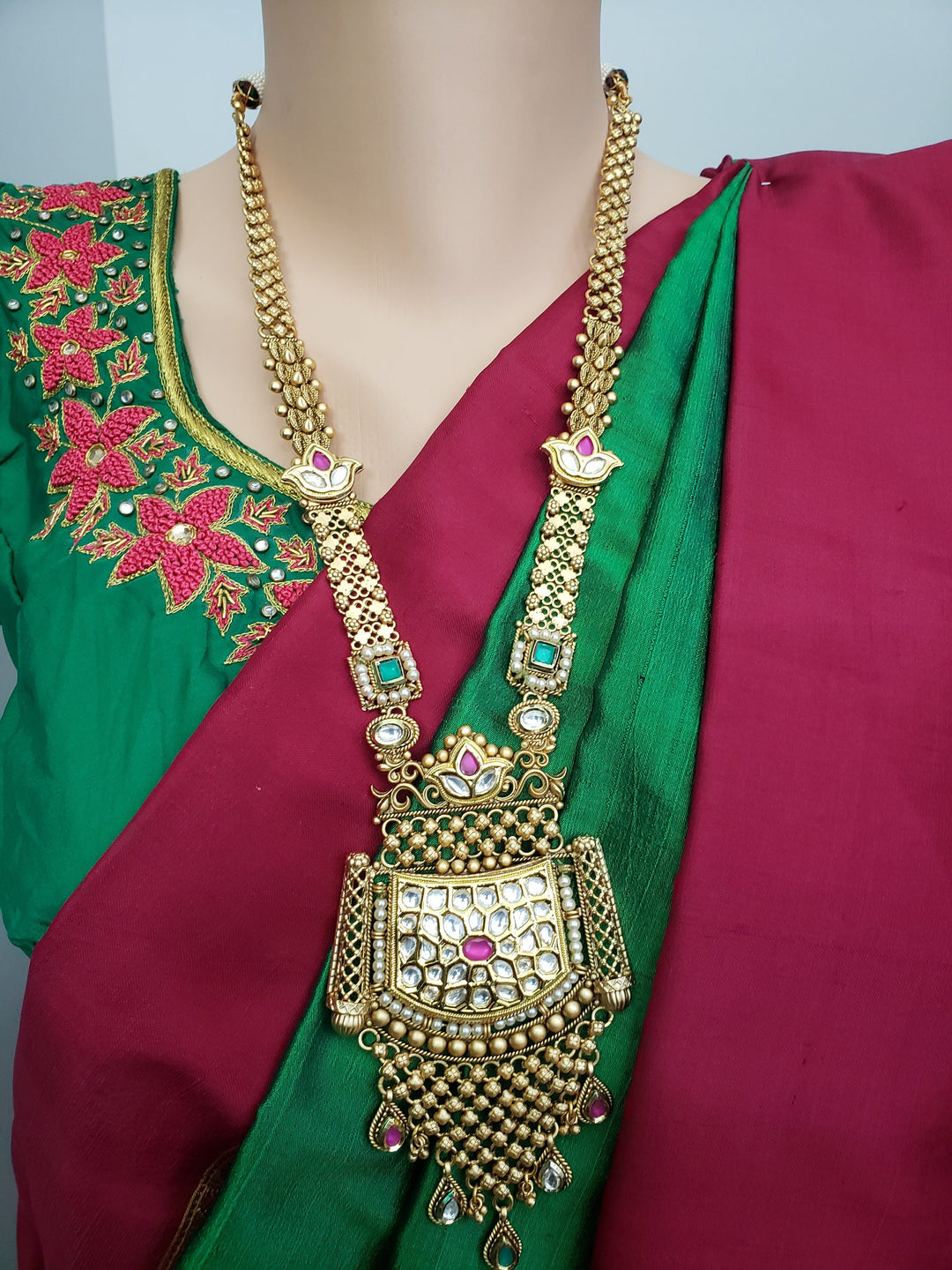 Pachi Kundan Necklace