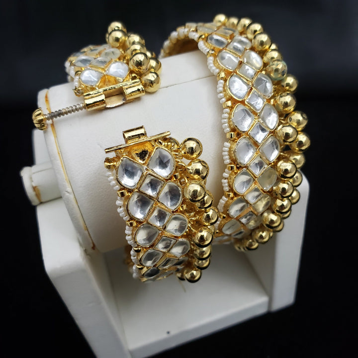 White Kundan Bangles