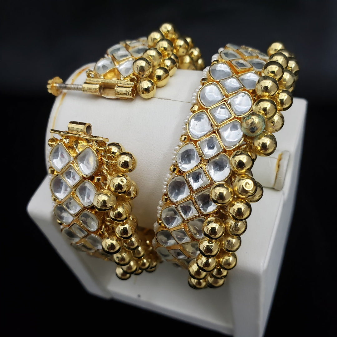 White Kundan Bangles