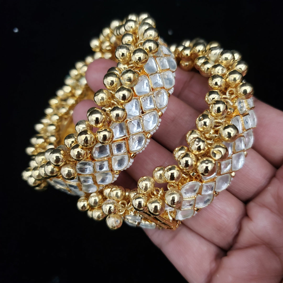 White Kundan Bangles