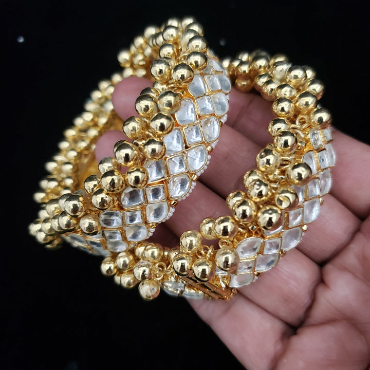 White Kundan Bangles