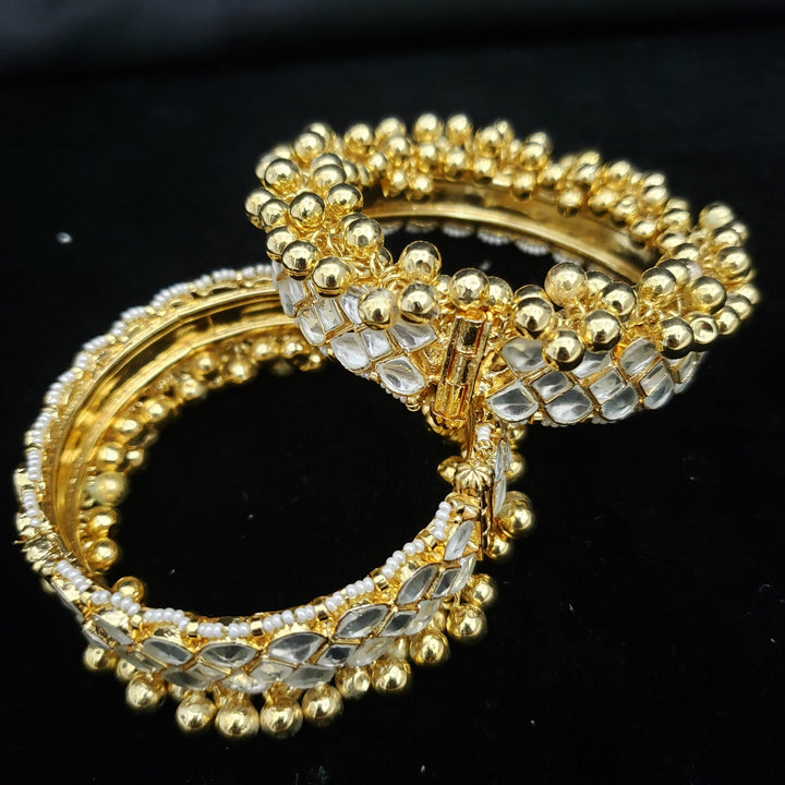 White Kundan Bangles