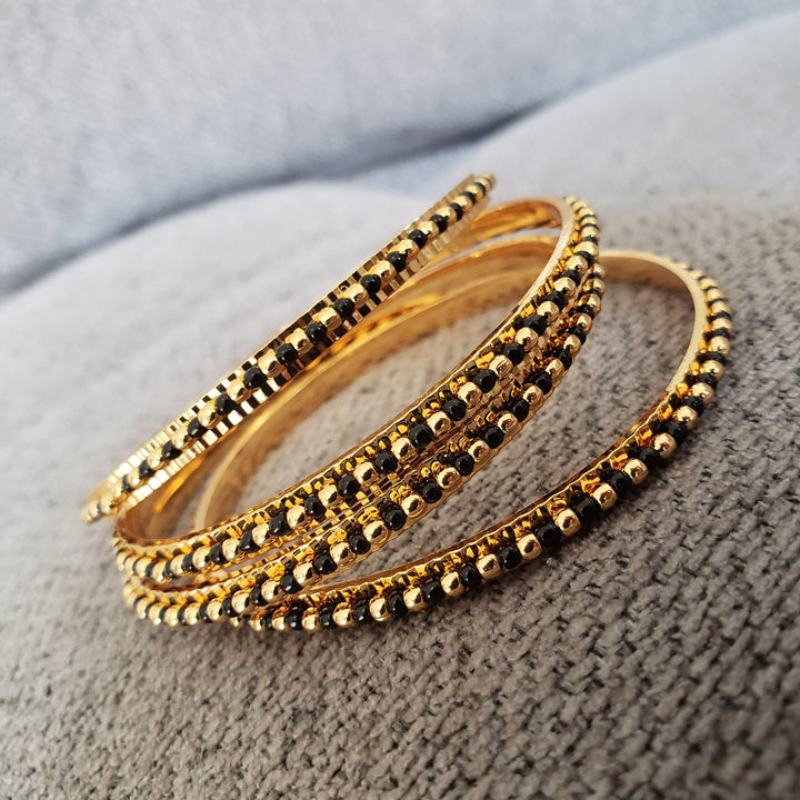 Black Beads Bangles