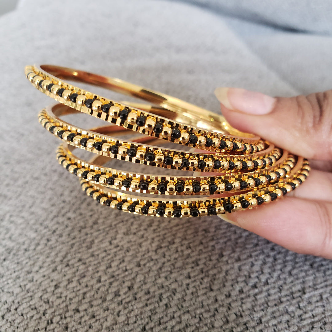 Black Beads Bangles