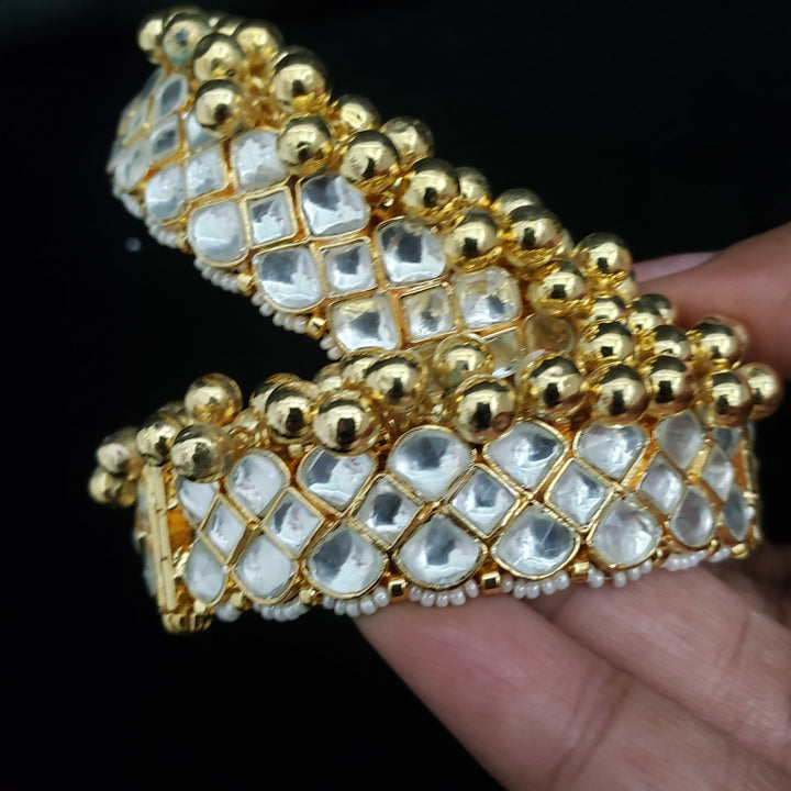 White Kundan Bangles