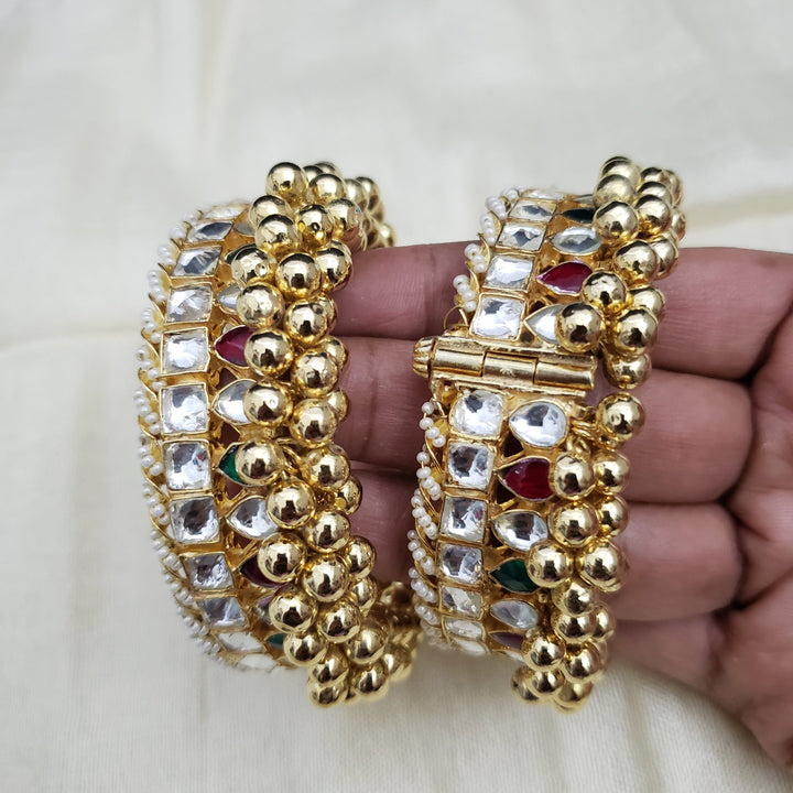 Brass Kundan Bangles