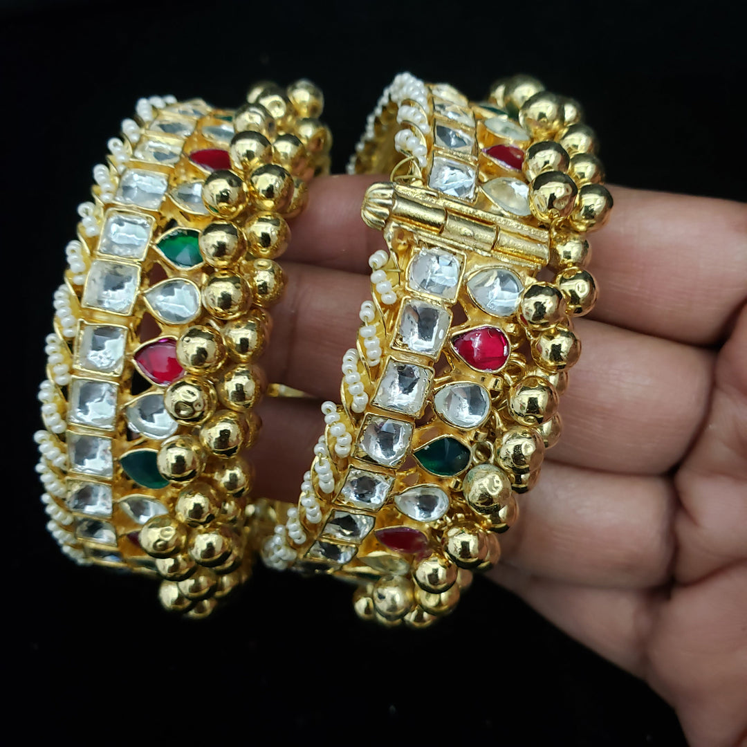 Brass Kundan Bangles