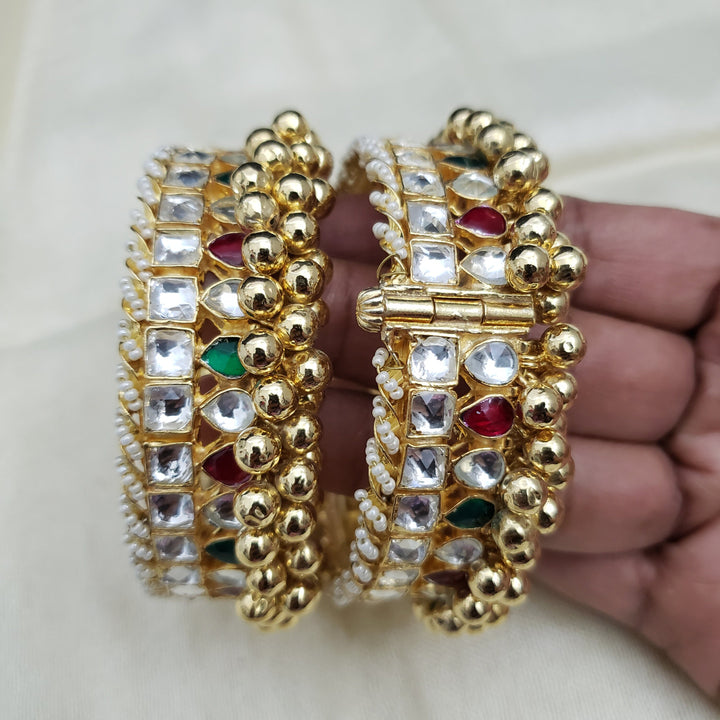 Brass Kundan Bangles