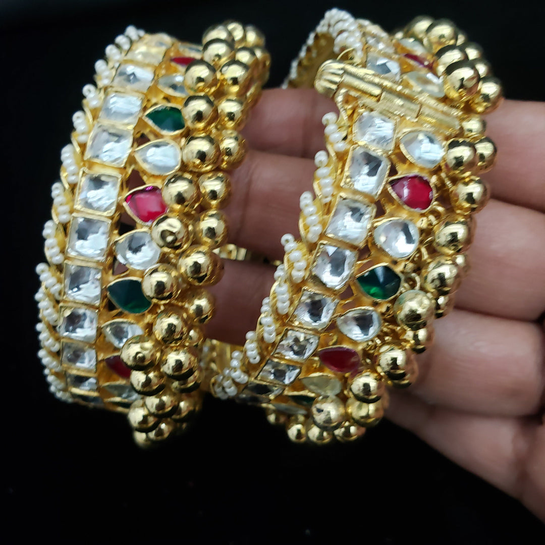 Brass Kundan Bangles