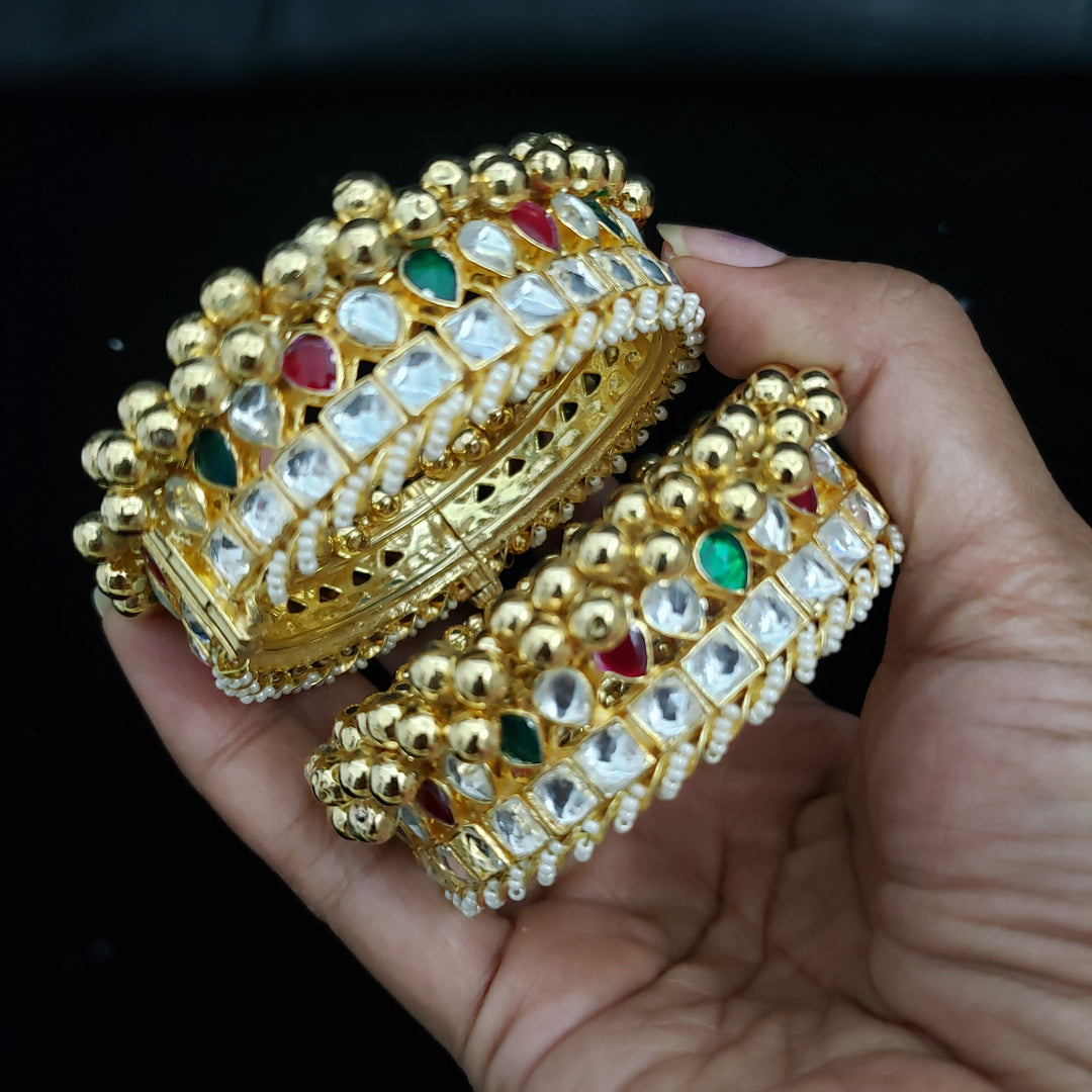 Brass Kundan Bangles