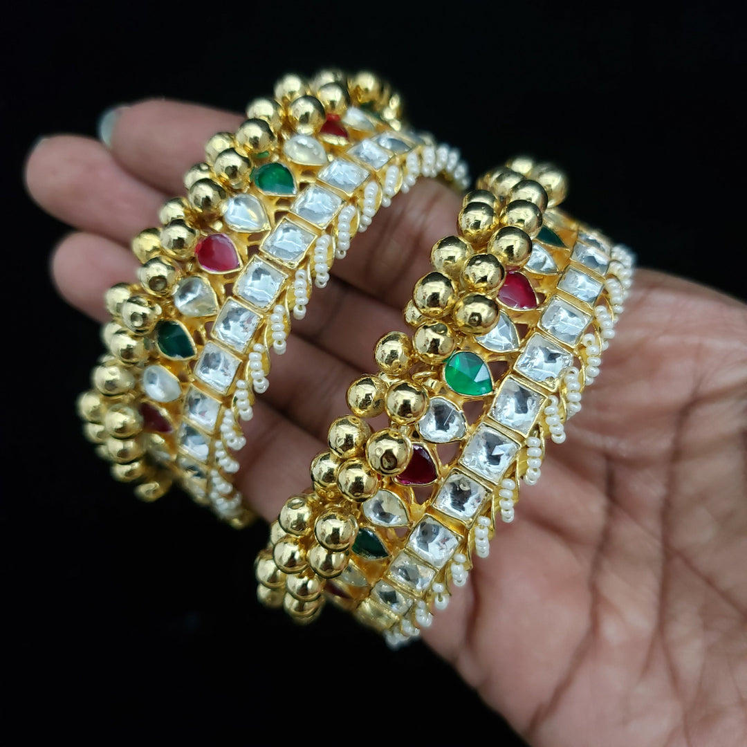 Brass Kundan Bangles