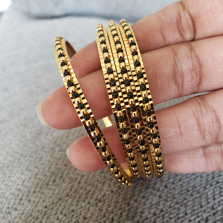 Black Beads Bangles