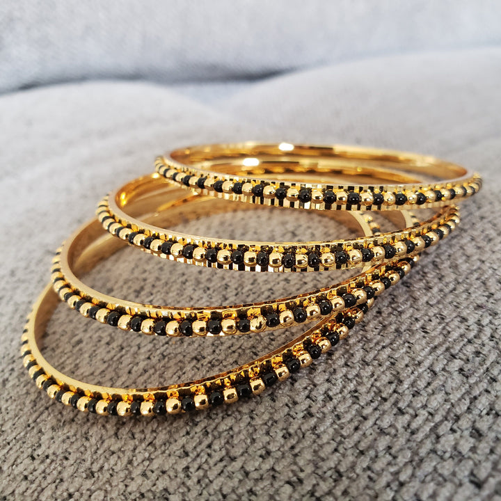 Black Beads Bangles