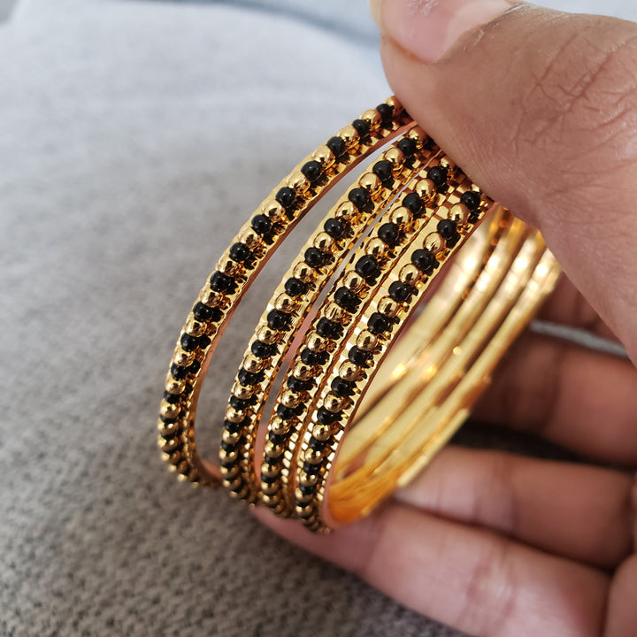 Black Beads Bangles