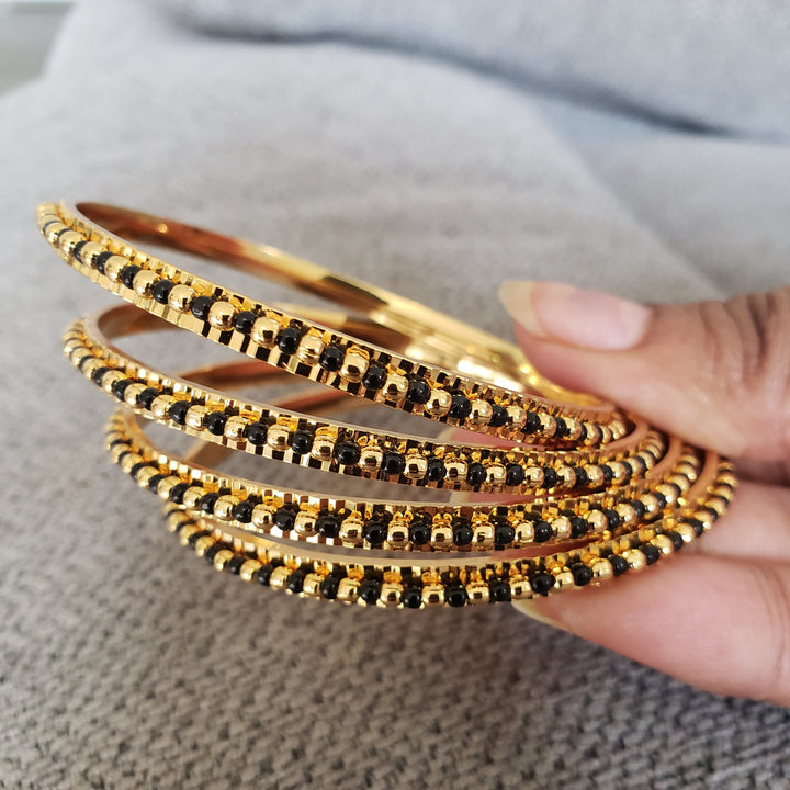 Black Beads Bangles