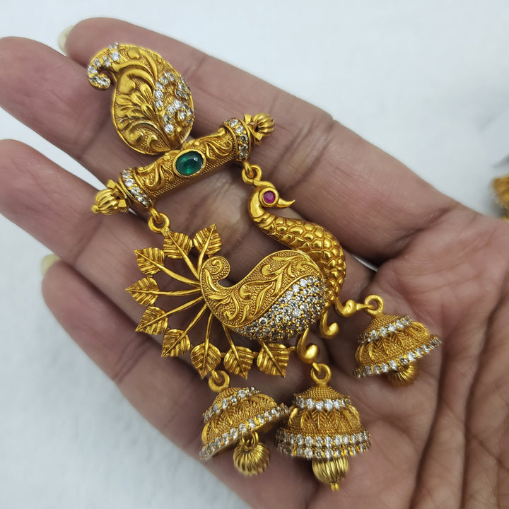 Peacock pattern Chandbali