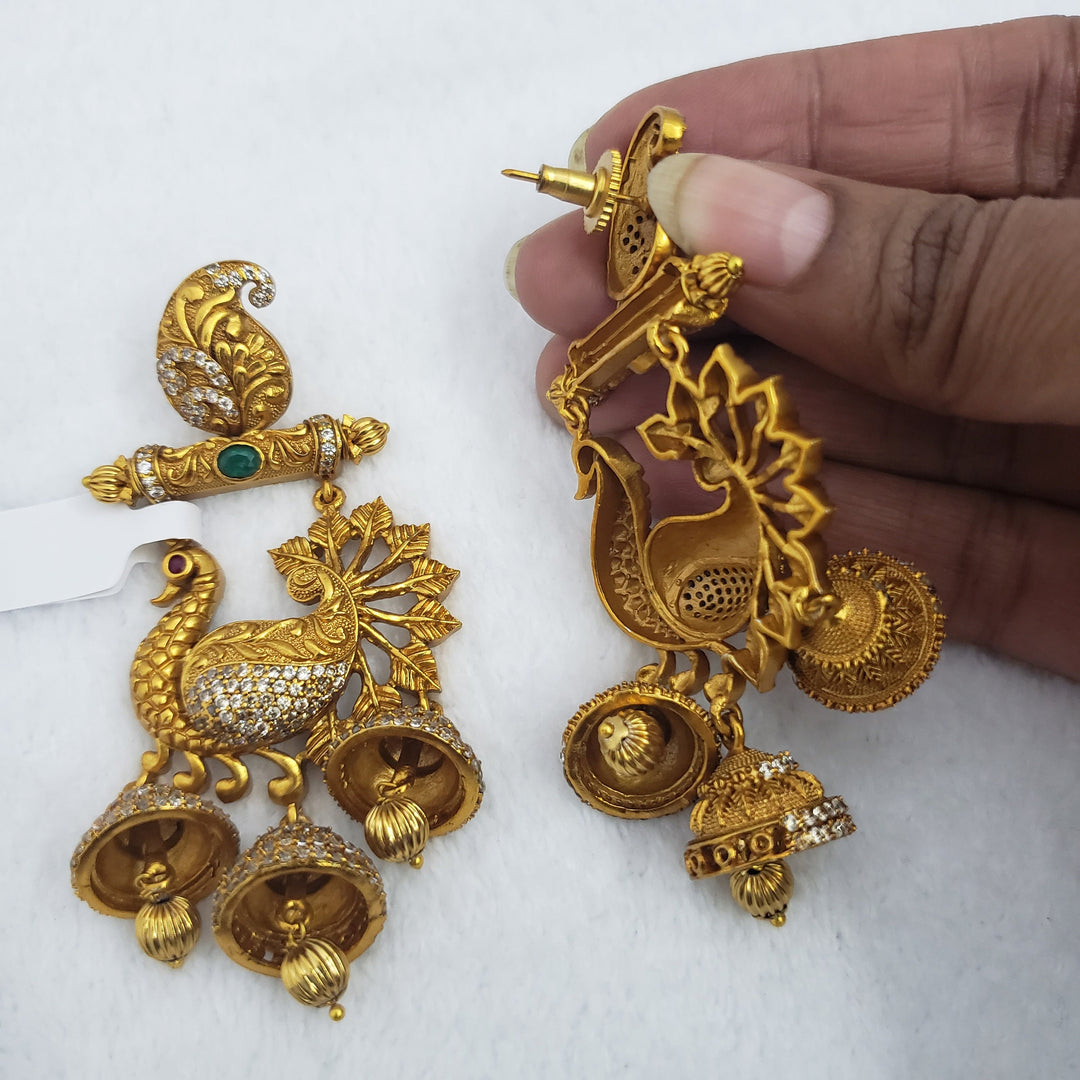 Peacock pattern Chandbali