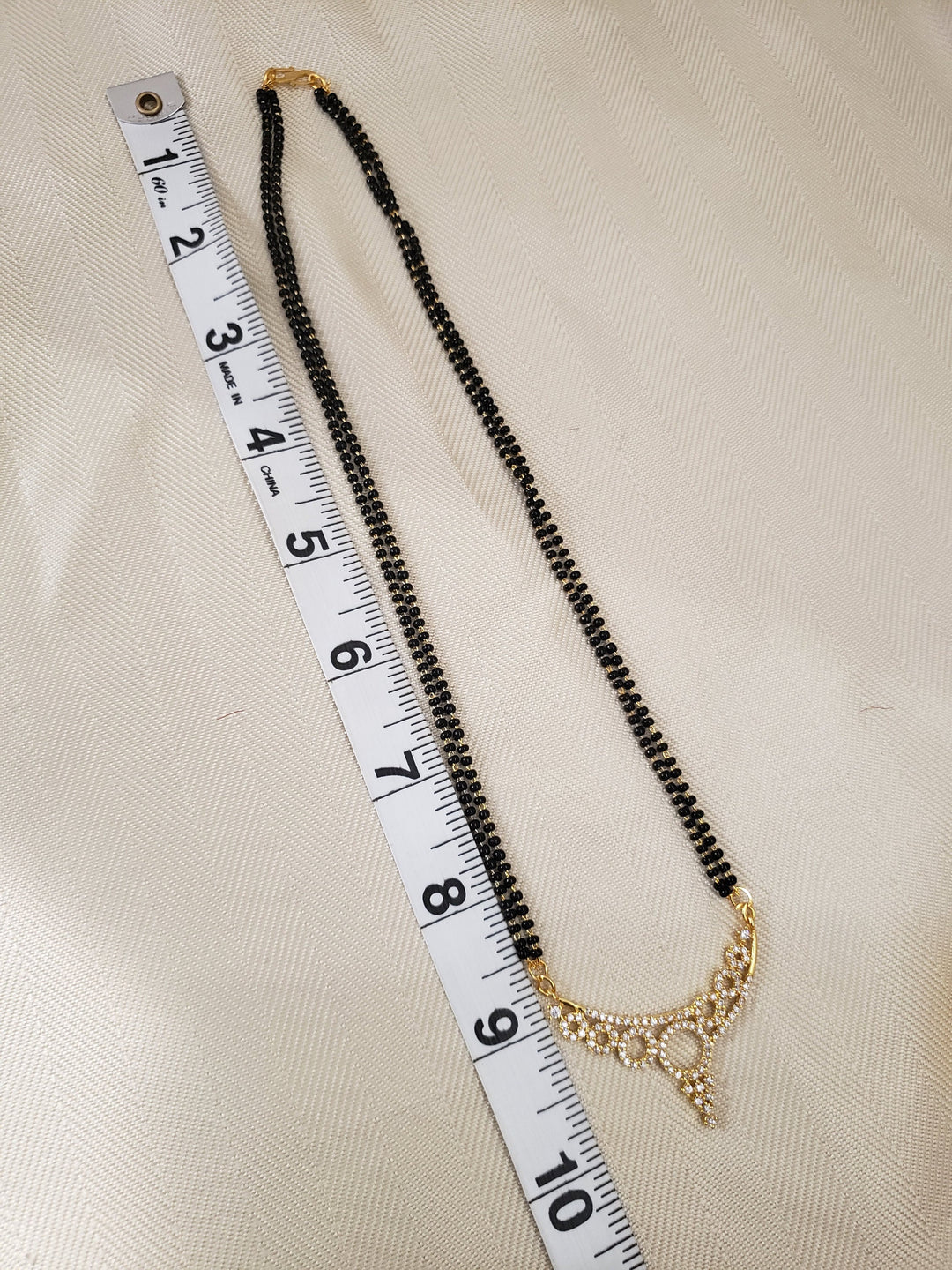 CZ Short Black Beads