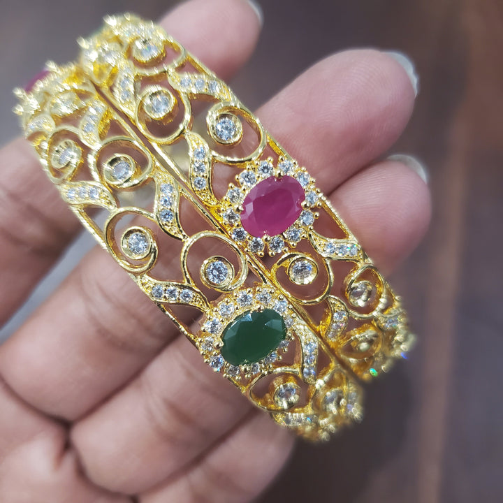 Broad cz Bangles Set