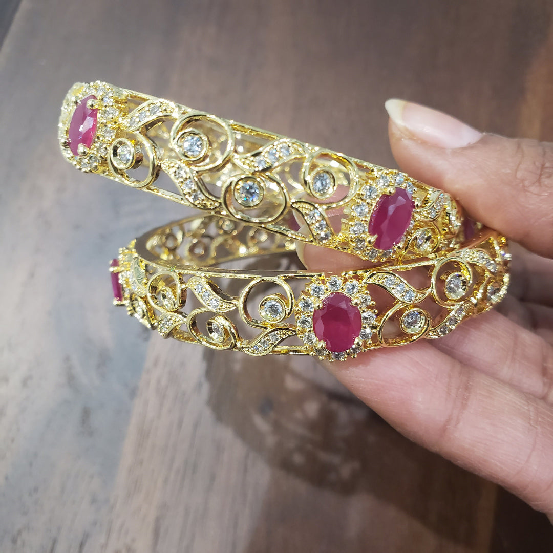 Broad cz Bangles Set